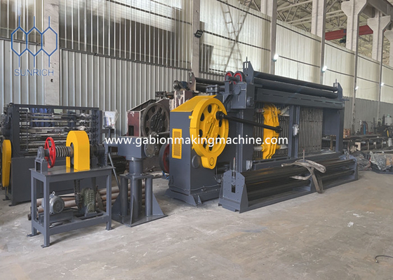 Πλήρως αυτόματο Gabion Mesh Machine 4m/Min ταχύτητα για την κατασκευή πέτρινο δίχτυ