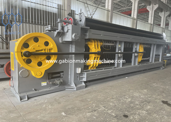 Ελεγχόμενη από PLC εξαγωνική μηχανή σύρματος σύρματος σύρματος Gabion Box Machine με κινητήρα servo